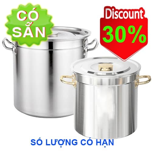 Nồi inox 304 - 1 đáy khuyến mãi giảm giá 30%