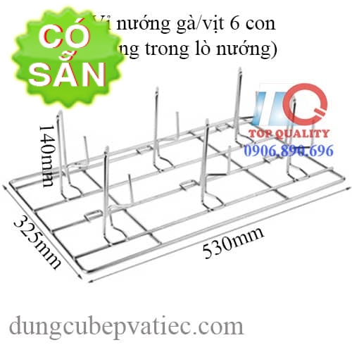 khay-vi-nuong-ga-inox-6-con-trong-lo-hap-nuong-da-nang