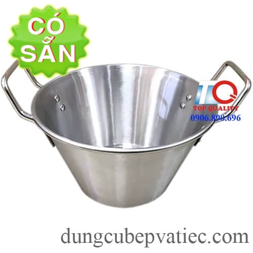Chảo inox đáy bằng công nghiệp - chảo nón