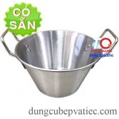 Chảo inox đáy bằng công nghiệp - chảo nón