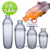 Bình lắc shaker pha chế cocktail bằng nhựa