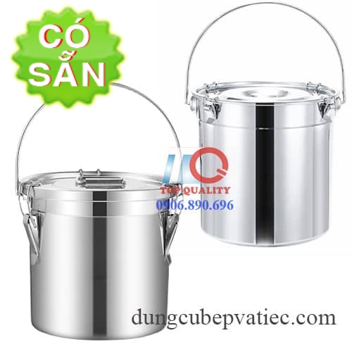 Xô inox có nắp