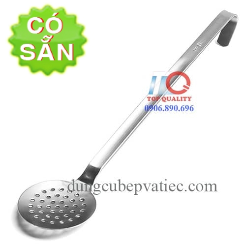 Vá chiên inox có lổ (3 loại)