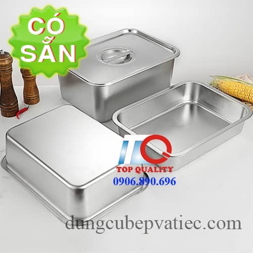 Khay inox chữ nhật