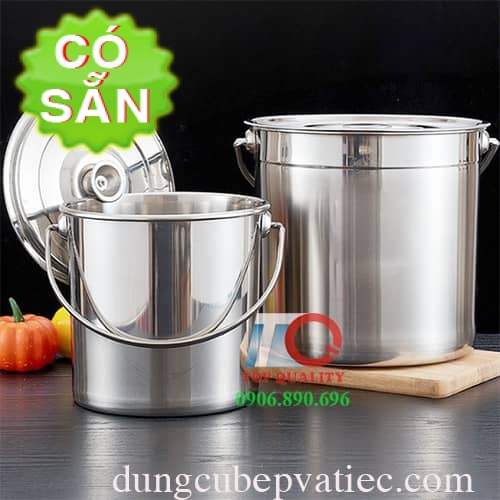 Dụng cụ bếp, thùng xô inox, đồ buffet, pha chế, khay inox