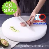 Thớt tròn nhựa màu trắng 30 - 35cm