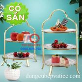 Kệ inox 2 3 tầng trưng bày bánh tiệc buffet