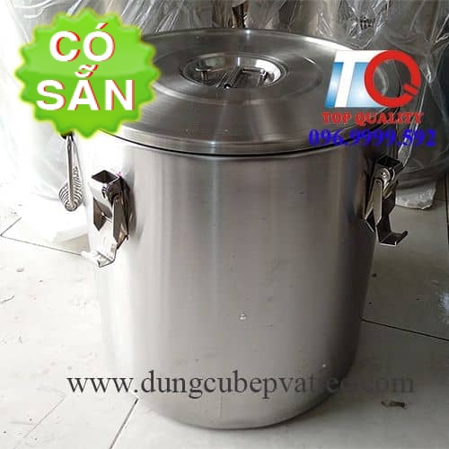 Thùng ủ inox giữ nhiệt nắp bằng 32 lít