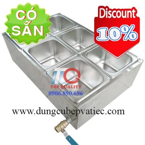 Hộp đựng topping bằng inox cách nhiệt 6 khay