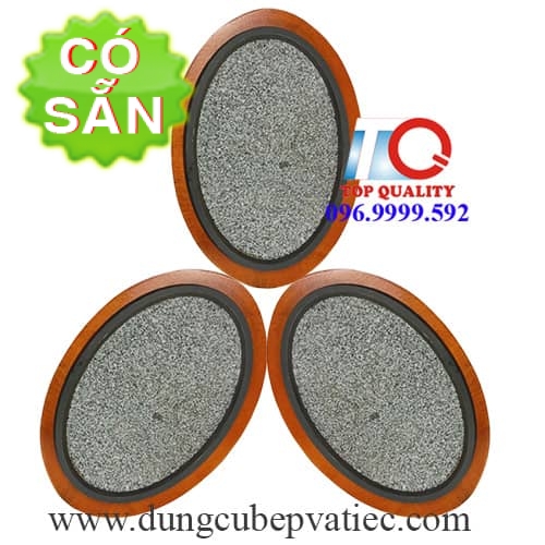 Chảo oval bằng đá viền nhôm