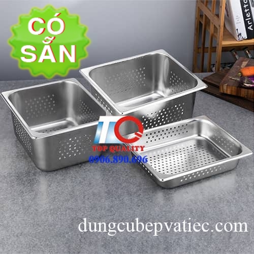 Khay inox GN 1/2 có lỗ