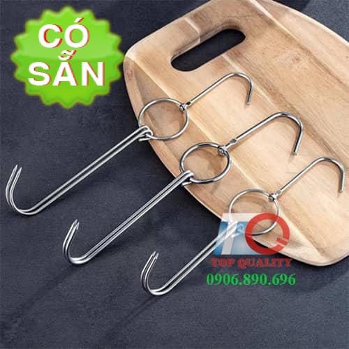 Móc inox treo gà quay, vịt quay, thịt nướng, thịt quay