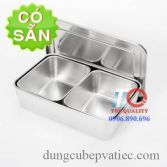 Hộp inox đựng gia vị 2 ngăn cao cấp