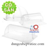 Nắp PC tròn – chữ nhật – vuông đậy khay thức ăn buffet-khay trưng bày thức ăn khu ẩm thực – trưng bày đồ ăn quầy thức ăn