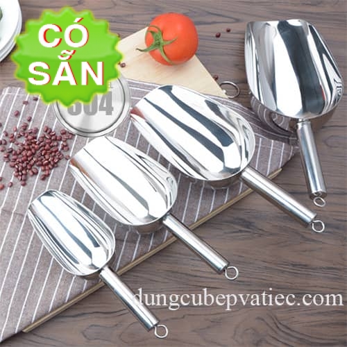Đồ xúc bằng inox CAM KẾT ĐÚNG CHUẨN INOX SUS 304 lớn và nhỏ số 1 2 3 4 ...