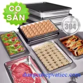 Khay inox 304 chữ nhật có nắp - lưu trữ thực phẩm tủ lạnh-khay đút lò