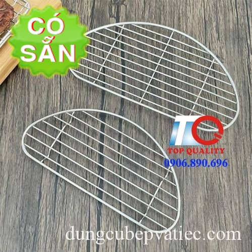 vỉ inox bán nguyệt làm vỉ nướng vỉ ráo dầu - vỉ trưng bày đồ nướng