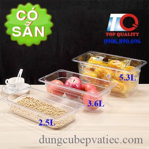 Khay 1/3 bằng nhựa mika