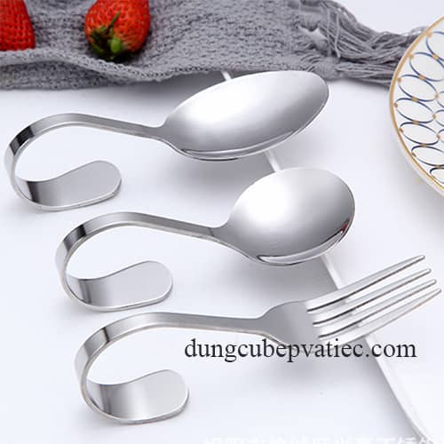 Muỗng inox khai vị cán móc