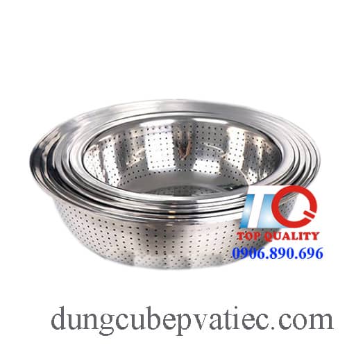 Rá Inox 304 (Rổ Lỗ Nhỏ) - Đủ size - Bền Bỉ, Vệ Sinh Cho Bếp Chuyên Nghiệp