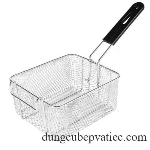 Rổ lưới inox chiên nhúng ngập dầu