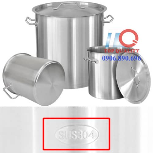 Nồi inox 304 3 đáy công nghiệp - nồi cao - nồi thấp - đủ size