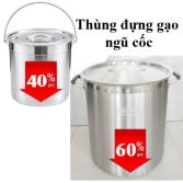 Thùng inox đựng gạo ngũ cốc đồ khô giá rẻ