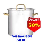 Nồi inox 304 50 lít khuyến mãi
