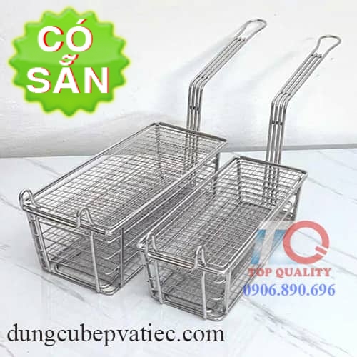 Rổ Chiên Inox 3 Tầng Loại Lớn Dành Cho Bếp Chiên Nhúng – Tối Ưu Năng Suất, Chiên Rán Đều Màu
