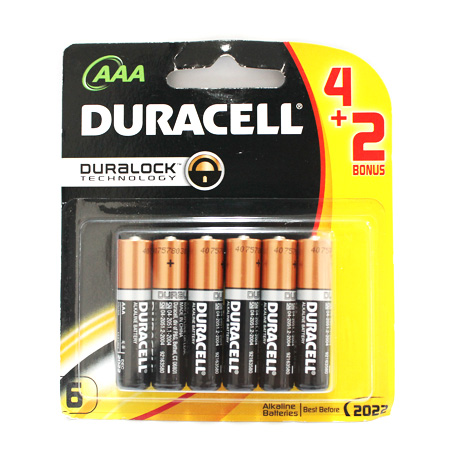 PIN DURACELL MN2400 – LR03-AAA6 (4+2)