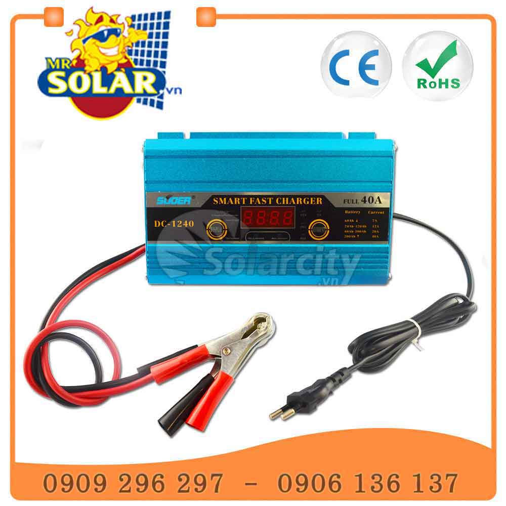 BỘ SẠC ẮC QUY TỰ ĐỘNG SUOER 12V 40A MÀN HÌNH LCD
