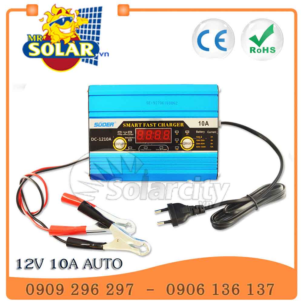 BỘ SẠC ẮC QUY THÔNG MINH 12V 10A MÀN HÌNH LCD