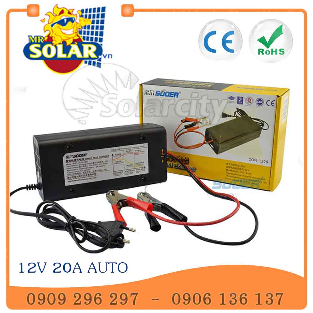 BỘ SẠC ẮC QUY TỰ ĐỘNG 12V 20A SUOER