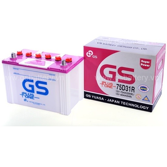 Ắc quy GS NƯỚC 75D31R (12V-75Ah)