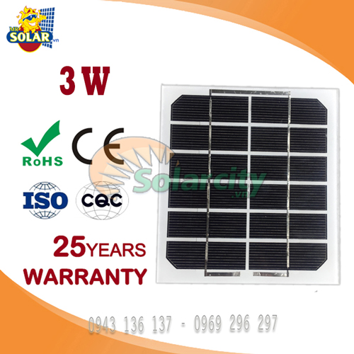 Tấm Pin Năng Lượng Mặt Trời Mono Solarcity 3W