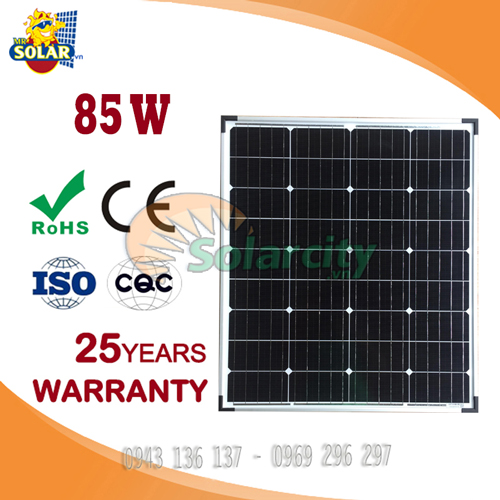 Tấm Pin Năng Lượng Mặt Trời Mono Solarcity 85w