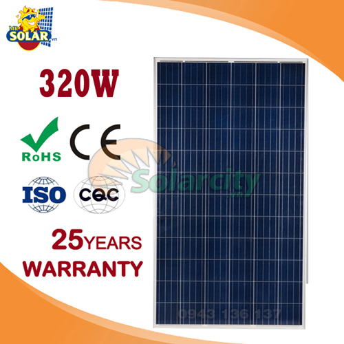 Tấm Pin Năng Lượng Mặt Trời Poly Solarcity 320W