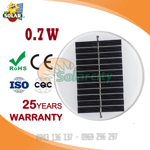 Tấm Pin Năng Lượng Mặt Trời Mono Solarcity 0.7W