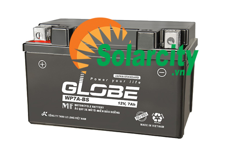 Ắc quy xe máy Globe 12V- 7Ah (WP7A-BS)