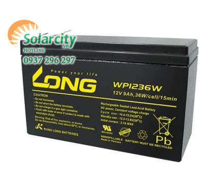 BÌNH ẮC QUY KHÔ LONG 12V-9AH (WP1236W)