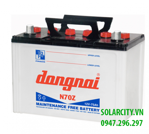 Ắc quy đồng nai nước 12V-75ah (N70Z)