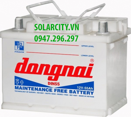 ẮC QUY ĐỒNG NAI NƯỚC 12V-55Ah (DIN55)