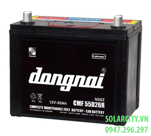 ẮC QUY ĐỒNG NAI KHÔ 12V-60Ah (CMF55D26(R/L))