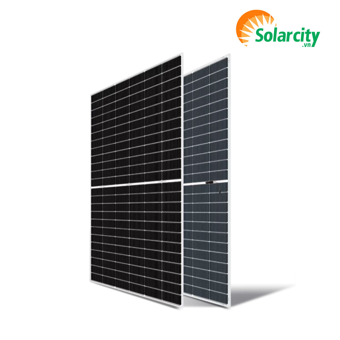 Tấm Pin Năng Lượng Mặt Trời Mono Solarcity 2 Mặt Kính 595W