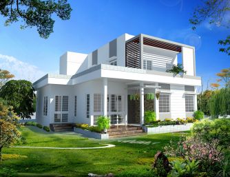 Ngoại thất biệt thự ngoại ô