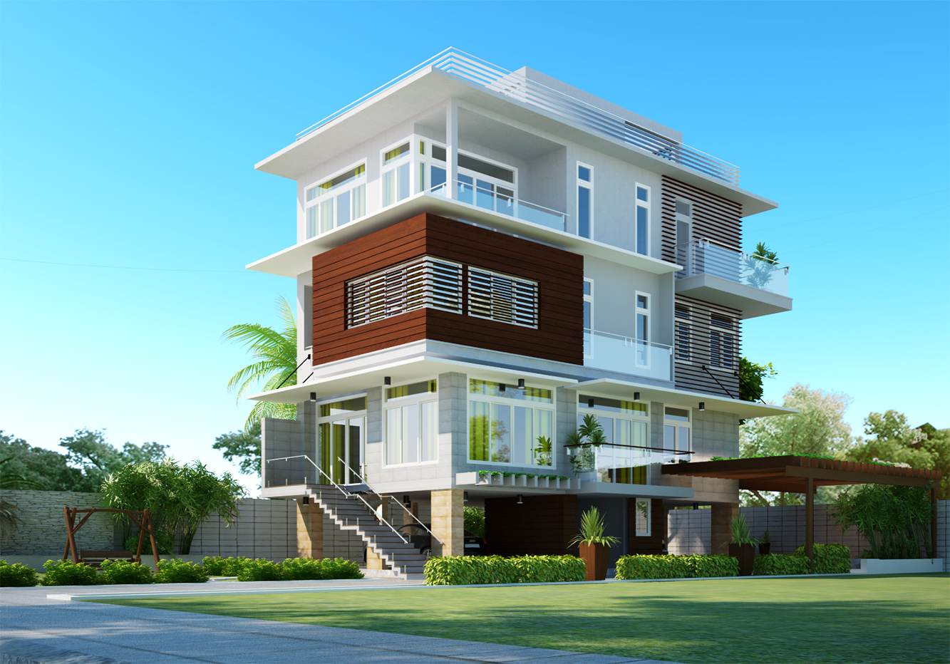 Ngoại thất anh Hoàng Anh - Thanh Trì