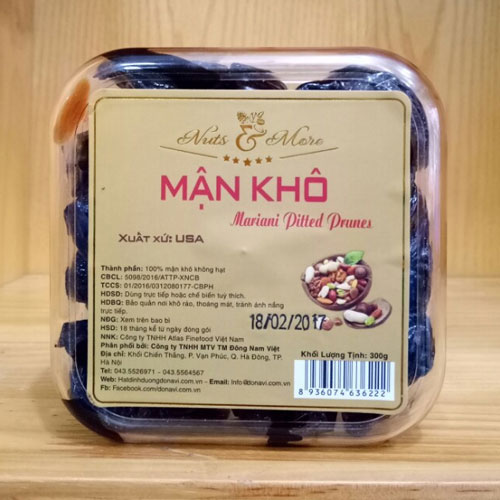 Mận khô không hạt Mỹ hộp vuông