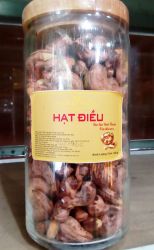 Hạt điều vỏ lụa đặc sản Bình Thuận lọ gỗ