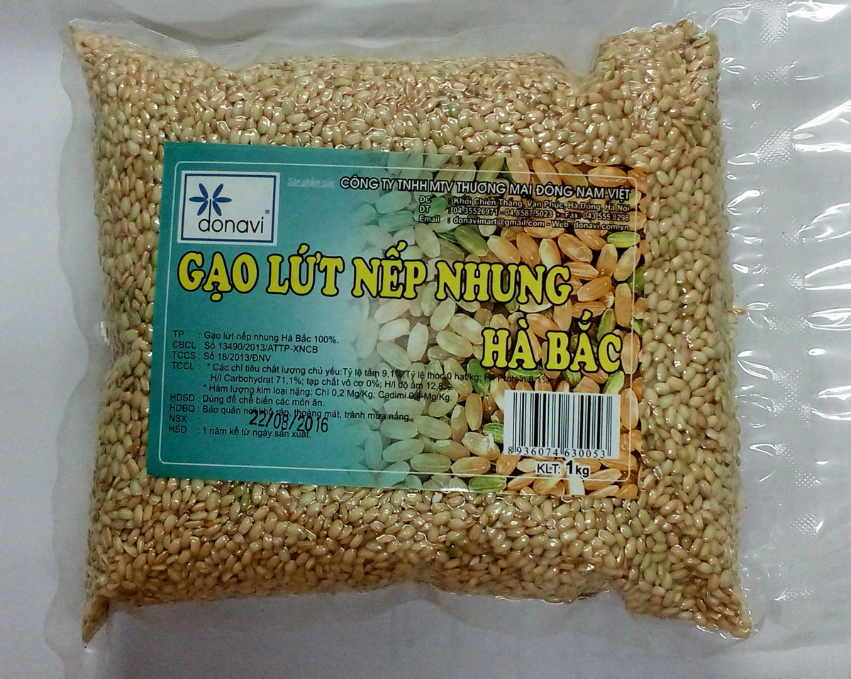 Gạo lứt nếp nhung Hà Bắc 1kg