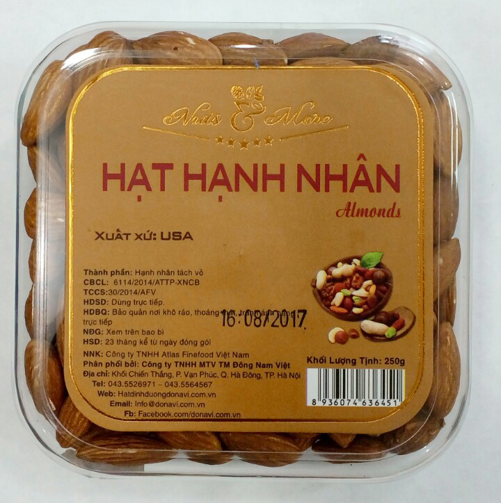 Hạnh nhân tách vỏ Mỹ HV